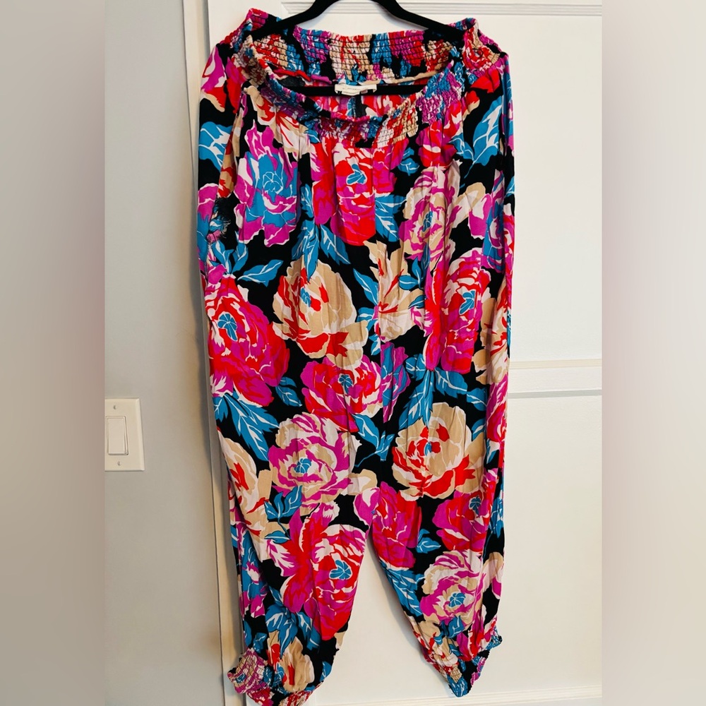 Anthropologie Multicolor Floral Harem Pants